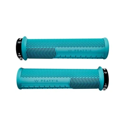 Image de Peaty&#039;s Monarch Grips Bleu/moleté/Fin Contrôle de la Course, durables, Barres Doigts ergonomiques, Coussinet Pouce Confortable, équitation Toute journée, Tous Temps et Terrain, VTT,