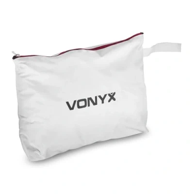 Image de VONYX DB3 Toile de Remplacement pour Cabine DJ Blanc, avec Bande Scratch, Lavable, Pliable, Ignifuge, Housse Le Transport
