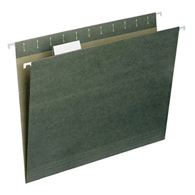 Image de Smead Lot de 50 dossiers suspendus standard, vert onglets réglables à coupe 1/5, format lettre (64029)