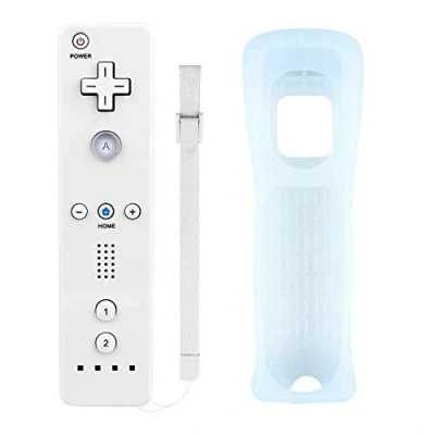Image de Mribo Manette Wii, Wii Télécommande, télécommande de Jeu Compatible avec Nintendo Wii/Wii U, étui en Silicone Gratuit et dragonne