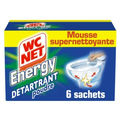 Image de WC NET Energy Poudre Détartrante Total Hygiene System 6 x 60 g