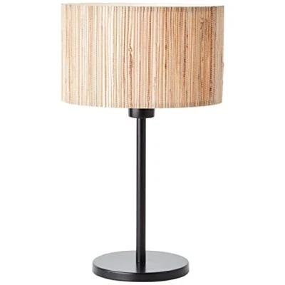 Image de Brilliant lampe, lampe de table Wimea noir/naturel, 1x A60, E27, 52W, avec interrupteur à cordon