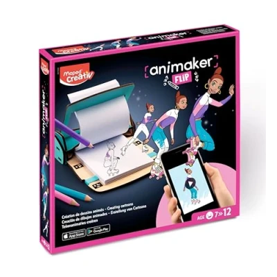 Image de Maped Creativ Animaker Flip Poetic Création de Dessins Animés Set Complet avec Cahier &amp; Aide à la Flipbook + Crayons et Fournitures Accès Appli Dès 7 Ans &quot;