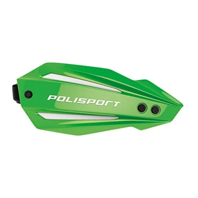 Image de POLISPORT 8308600008 Protège mains BULLIT FWA 2 points de fixation avec barre en plastique Style MX kit montage inclus compatible tous les modèles MX/enduro couleur vert