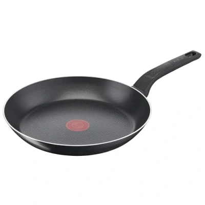 Image de Tefal B55504 Poêle à frire Easy Cook &amp; Clean 24 cm Revêtement antiadhésif Signal thermique Base robuste Nettoyage facile Forme profonde Noir