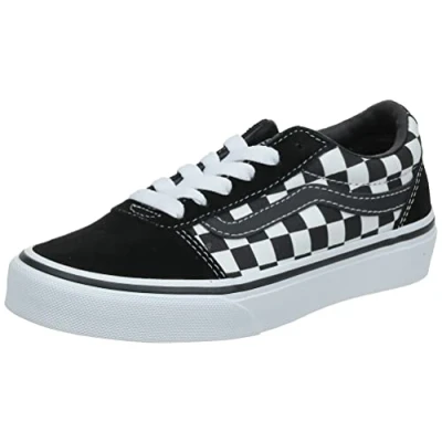 Image de Vans Mixte enfant Ward Suede/Canvas Basket, Checker Black True White, 27 EU