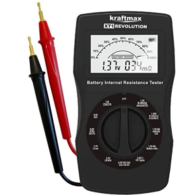 Image de Kraftmax testeur de Piles Professionnel XT1 Revolution V2 Batterie la dernière génération Appareil Test y Compris résistance Interne Tester voltmetre