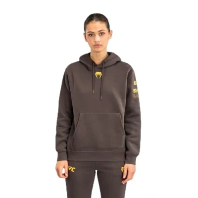 Image de Venum UFC Fusion Fight Week Sweatshirt à Capuche pour Femmes Marron Terrestre L