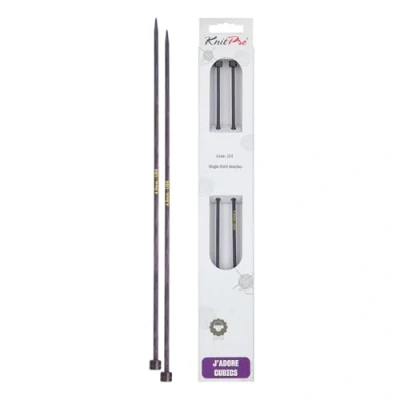 Image de KnitPro Jadore Cubics aiguilles à tricoter pointe unique Diamètre 4 mm Longueur 25 cm