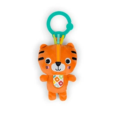 Image de Bright Starts, Hochet Jingle Joy, Jouet pour poussette Tigre, A partir de la naissance