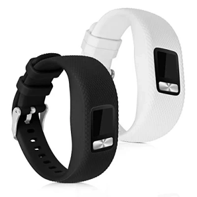 Image de kwmobile Bracelet Compatible avec Garmin Vivofit 4 Set 2x de Rechange en TPU Taille S pour Fitness Tracker