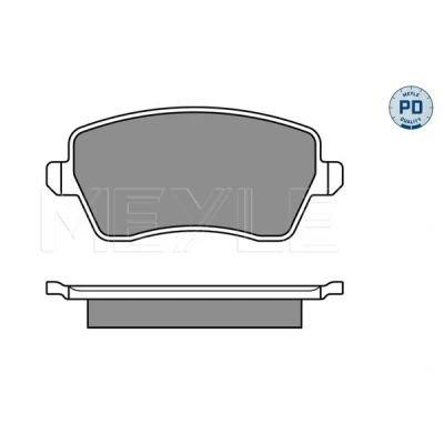 Image de MEYLE 025 244 0317/PD Jeu de plaquettes frein PD Quality Essieu avant avec indicateur d&#039;usure tôle anti bruit SUZUKI: SWIFT 3, Splash