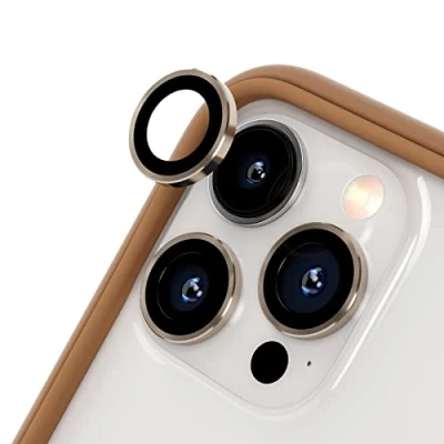 Image de RhinoShield Protection d&#039;objectif en Verre trempé 9H Compatible avec [iPhone 14 Pro / Max] Résistance aux Chocs et Rayures, Haute clarté, Anti éclats, techn buée Or