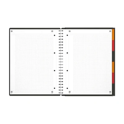 Image de OXFORD Cahier International Organiserbook A4+ Petits Carreaux 5mm 160 Pages Reliure Intégrale Couverture Polypro Gris