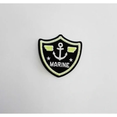 Image de Ecusson Thermocollant Ancre Marine Jaune Luminescent 5 x cm
