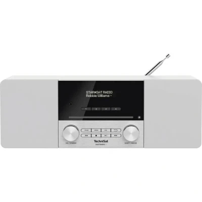 Image de TechniSat DIGITRADIO 3 Radio compact stéréo DAB (DAB+, FM, Lecteur CD, Bluetooth, USB, Prise casque, Entrée AUX, réveil, Ecran OLED, 20 Watt RMS) blanc