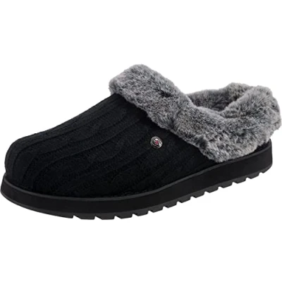 Image de Skechers Keepsakes Ice Angel Flache Hausschuhe Femme, Black Grey, 38.5 EU
