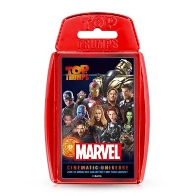 Image de Winning Moves Top Trumps Marvel Cinematic Universe Jeux de cartes Jeu Société batailles voyage 2 à 6 joueurs A partir ans Version Française