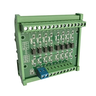 Image de module isolé d&#039;optocoupleur 8 canaux, convertisseur de signal PLC PNP relais C.C 24V à 5V