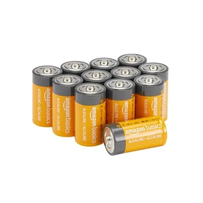 Image de Amazon Basics Piles alcaline C 1,5 V pour Le Quotidien Lot de 12 (C/LR14) (Le visuel Peut différer)
