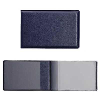 Image de kwmobile Porte Carte de crédit d&#039;identité permis Conduire avec 3X Compartiments Étui Portefeuille en Simili Cuir Bleu foncé