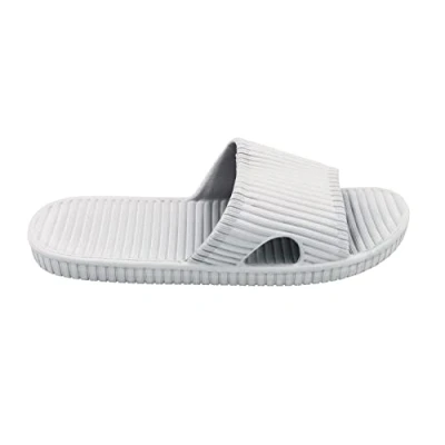 Image de APIKA Pantoufles Antidérapantes pour Femmes Et Hommes Usage Intérieur Extérieur Bain Sandal Soft Foam Sole Chaussures De Piscine Maison Accueil Slide(Gris,44/45 EU)