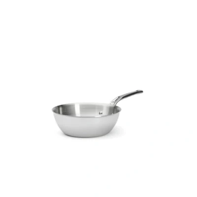Image de De Buyer Sauteuse à queue bombée en Inox 5 couches AFFINITY 20 cm Fabriquée France, Sans PFAS, Montée Rapide Température, 18/10, Tous Feux + Four, Finition Poli Brillant