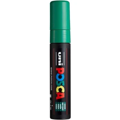 Image de Uni Ball 186363 Marqueur POSCA à pointe rectangulaire extra large, vert foncé