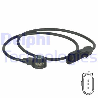 Image de DELPHI AS10207 Capteur de cognement AUDI: A4 B5 Berline, B7 Avant, VOLKSWAGEN: Passat GP Break, SEAT: Exeo Berline