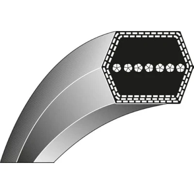 Image de Ratioparts courroie trapézoïdale type 4 12,7 x 2184 Li pour tondeuse autoportée Tracteur à gazon Double Vert