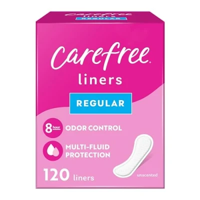 Image de Carefree Acti Fresh Ultra Thin Panty Liners, Regular, Unscented 120 Count by