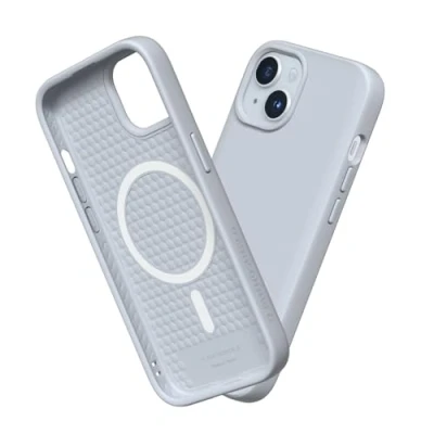 Image de RhinoShield Coque Compatible avec [iPhone 15 Plus] SolidSuit Magsafe Fine Technologie d&#039;absorption des Chocs et Finition Premium Mate Gris Argent