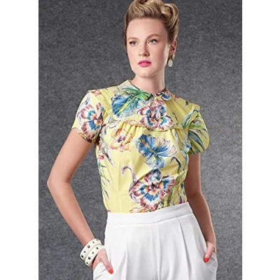 Image de Vogue Patterns V1809Y Patrons de Hauts pour Femme Tailles XS à M, Papier