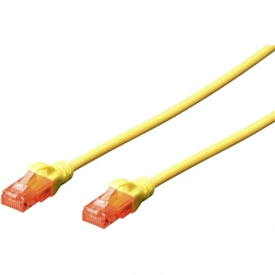 Image de Digitus DK 1612 010/Y RJ45 câble réseau, patch CAT 6 U/UTP 1.00 m jaune torsadé par paire 1 pc(s)