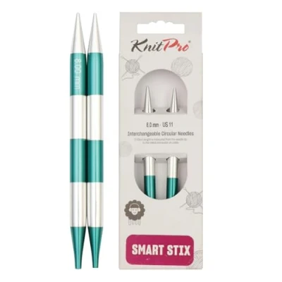 Image de KnitPro K42132 42132 SmartStix Pointe à Aiguilles, métal, Multicolore, 8 mm, Coloré, 8mm