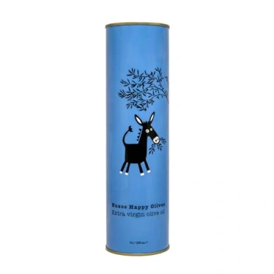 Image de Naxos Happy Olives Huile d&#039;Olive Extra Vierge grecque Bouteille de 1L avec bec verseur Premium Olive Oil Riche en Polyphénols, Récoltées à la Main (Cyclades)