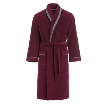 Image de Revise Robe de chambre élégant chaud coton RE 400 rouge bordeaux taille XXXL