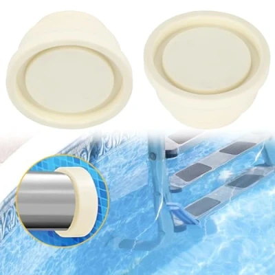 Image de 2 Pièces Tampon en Caoutchouc pour Piscine, Protecteur Pare Chocs Piscine Bouchon, Accessoire de sécurité d&#039;échelle Prise d&#039;échelle, 2.4x1.5x1.3in