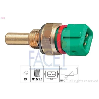 Image de FACET 7.3243 Sonde de température, liquide refroidissement Made in Italy OE Equivalent PEUGEOT: 406 Coupe, Break, Berline