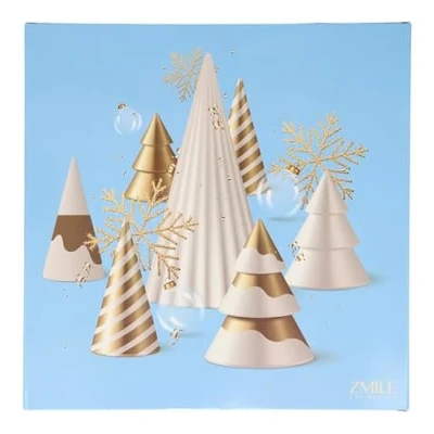 Image de ZMILE Cosmetics Beauty Advent Calendar &#039;3D Christmas Trees&#039; 24 Surprises for Make Up and Styling in Traditional Door with Vegan