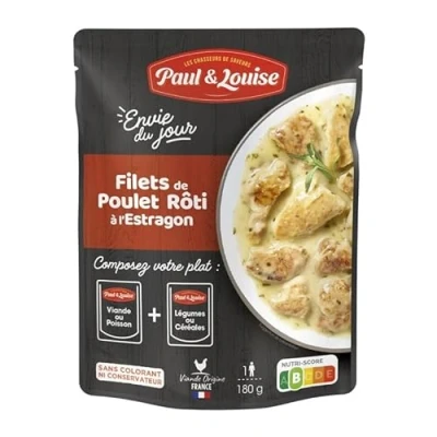 Image de PAUL ET LOUISE FILETS DE POULET ROTI A L&#039;ESTRAGON 180G, &amp; LOUISE, LOT 3