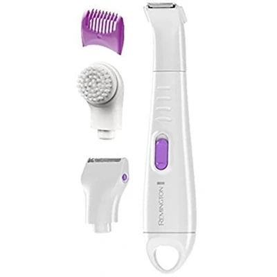 Image de Remington Tondeuse Bikini [Facile &amp; Rapide] Smooth&amp;Silky (Multifonction: Tête Tondeuse, Rasoir, Brosse Exfoliante, Antibactérien, Rechargeable, Wet&amp;Dry) WPG4035