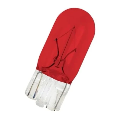 Image de AMPOULE 24V 5W T10 ROUGE W2.1x9.5D W5W WEDGE VERRE VOITURE CAMION CLIGNOTANT TABLEAU DE BORD VOYANT FEU POSITION