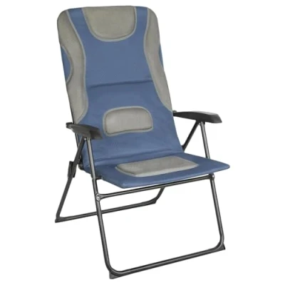Image de Homecall 30041 Chaise de camping pliable a dossier reglable et rembourre (Vert/noir)