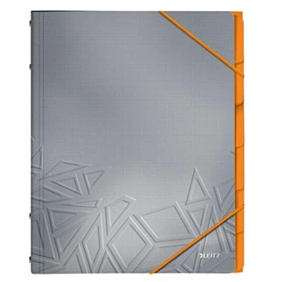 Image de Leitz Trieur A4 avec 6 compartiments, Contient jusqu&#039;à 200 Feuilles, Index Intégré à Onglets, Fermeture Élastique, Gris, Urban Chic, 39 490 088