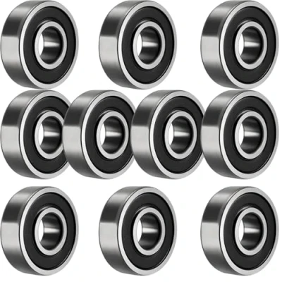Image de TUZUK 10 pièces de roulements à billes étanches 6203 2RS, 17x40x12 mm, prélubrifiés en acier chromé, double joints caoutchouc, gorge profonde 6203RS
