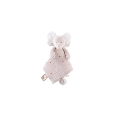 Image de NOUKIE&#039;S Doudou Enfant en Veloudoux Bali l&#039;éléphant Multifonctionnel Noisette 1 Unité