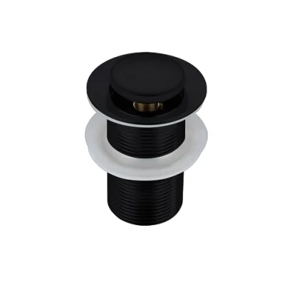 Image de BALNEO Bouchon Évier Universel Click Cone Pop Up Noir, Laiton, Antirouille, 4 Joints, Joint, Bonde, 61mm X G1 1/4, sans Trop Plein, B