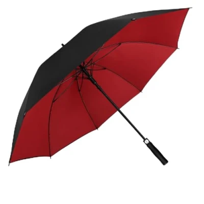 Image de ZOMAKE Grand Parapluie De Golf XL,Parapluies Grande Taille 2 3 Personnes Anti Tempete,Extra Large Automatique Umbrella Double Canopée Homme Femme,(Noir/Rouge NEW)
