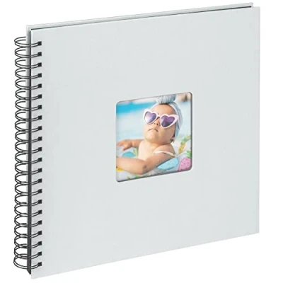Image de walther design Fun SA 110 BL Album Photo à Spirale avec Couverture Fenêtre, Bleu Clair, 30 x cm